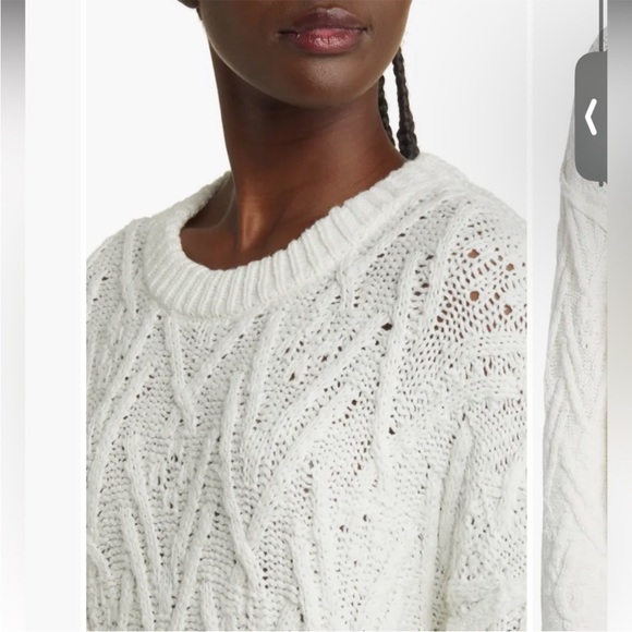 Cozy Cable Knit Sweater - White - Picture 3 of 8